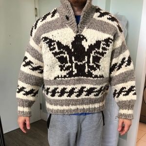 Vintage Wool Cowichan Sweater